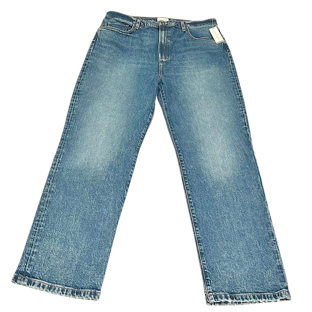 Favorite Daughter Valentina Straight Super High Rise Jeans 34‎ Maui Blue NWT